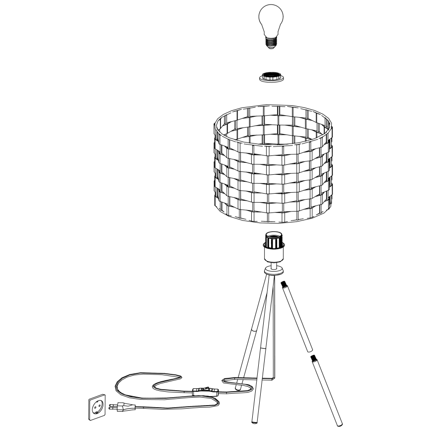 Eglo - Lámpara de mesa 1xE27/40W/230V