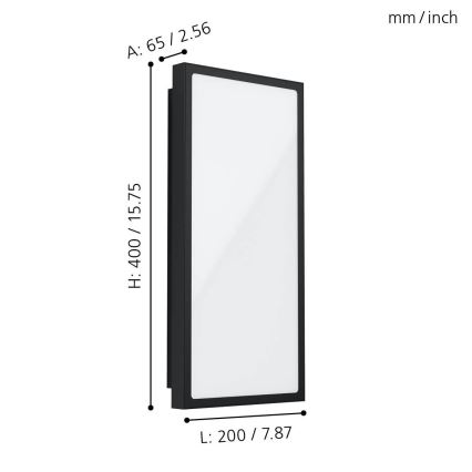 Eglo - Aplique para exterior LED CASAZZA LED/16W/230V IP44