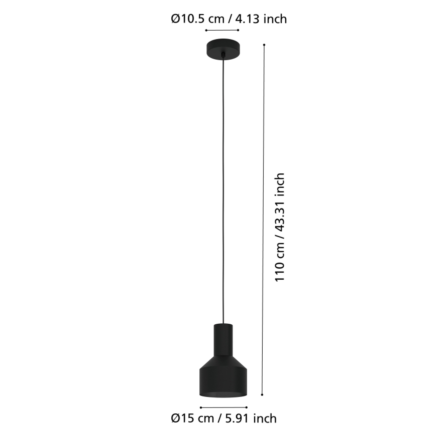 Eglo - Lámpara colgante 1xE27/40W/230V