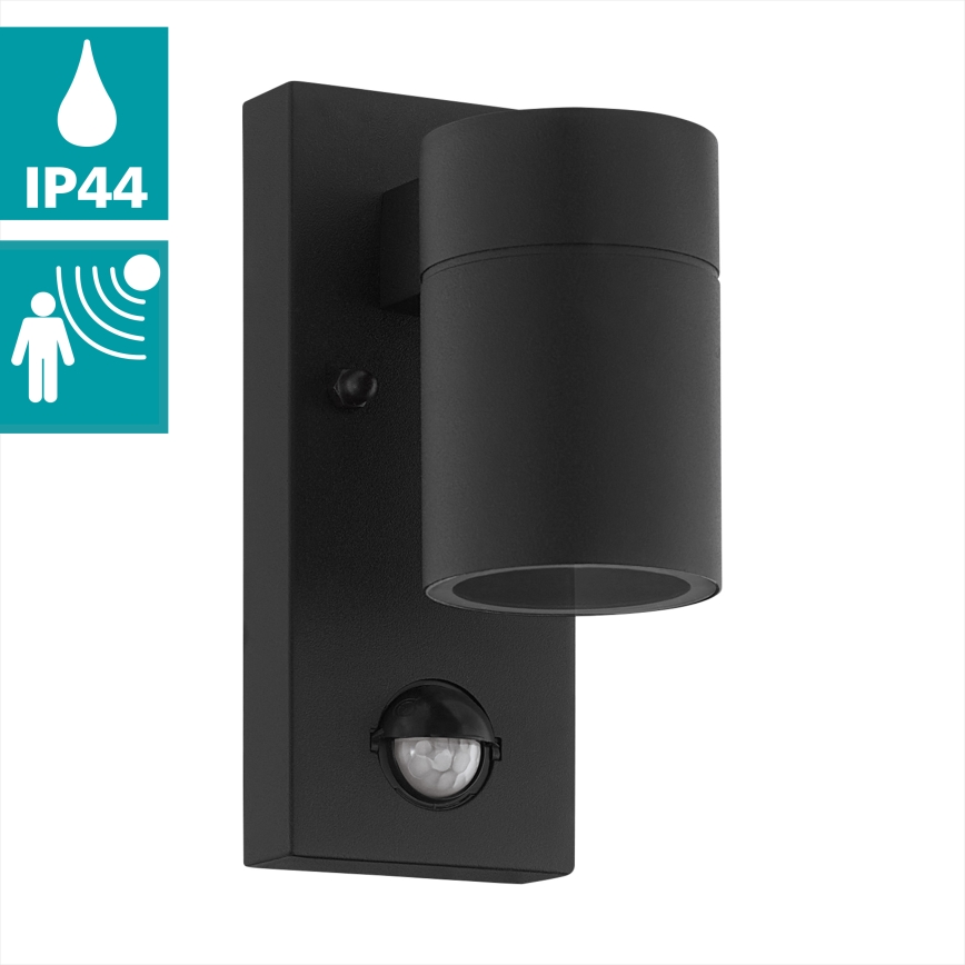 Eglo - Aplique de exterior LED con sensor 1xGU10/3W/230V IP44
