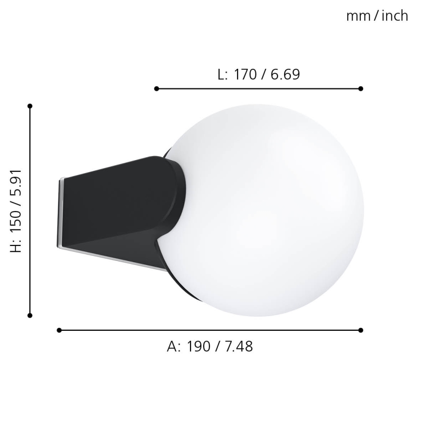 Eglo - Aplique exterior 1xE27/15W/230V IP44