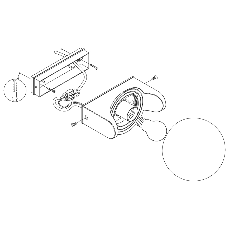 Eglo - Aplique exterior 1xE27/15W/230V IP44
