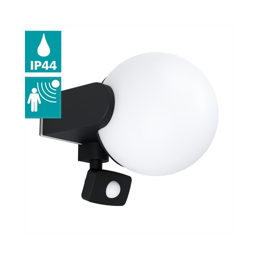 Eglo - Aplique de exterior con sensor 1xE27/15W/230V IP44