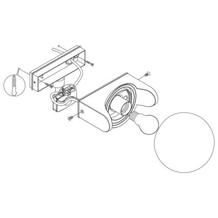 Eglo - Aplique de exterior con sensor 1xE27/15W/230V IP44