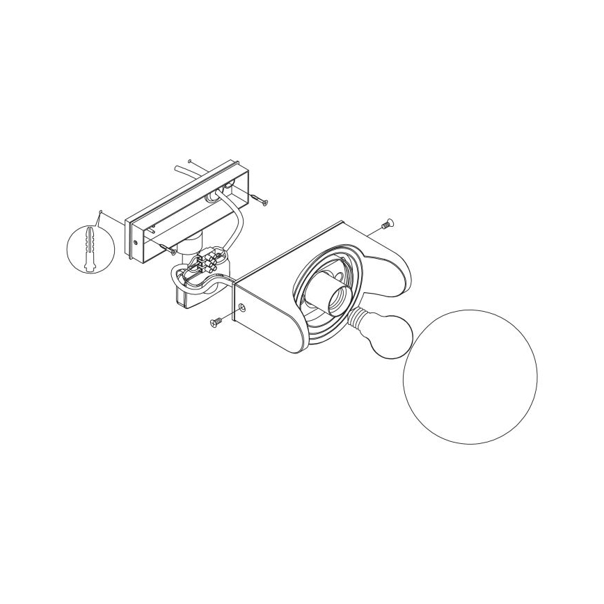 Eglo - Aplique de exterior con sensor 1xE27/15W/230V IP44