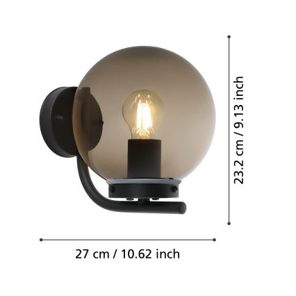 Eglo - Aplique de exterior 1xE27/28W/230V IP44