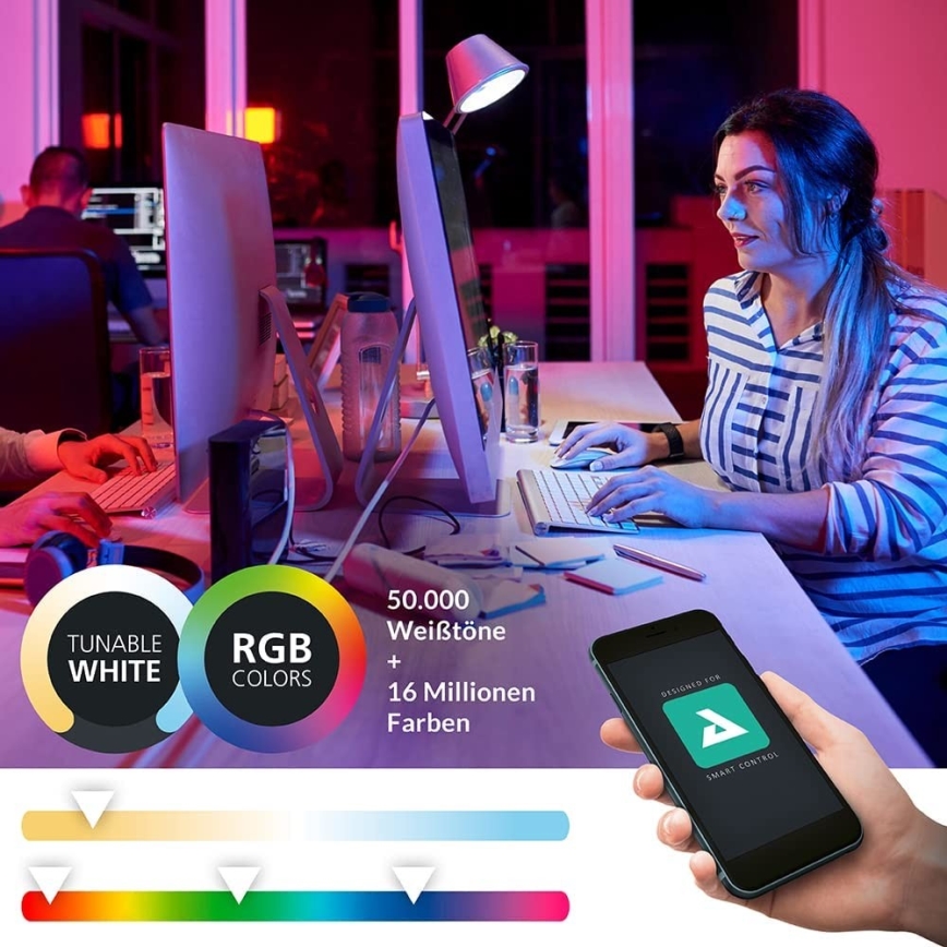 Eglo - Plafón LED RGBW regulable LED/16W/230V ZigBee