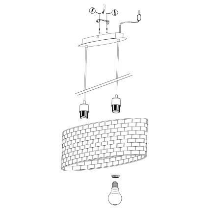 Eglo - Lámpara colgante 2xE27/40W/230V