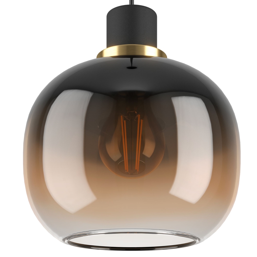 Eglo - Lámpara colgante 3xE27/40W/230V marrón