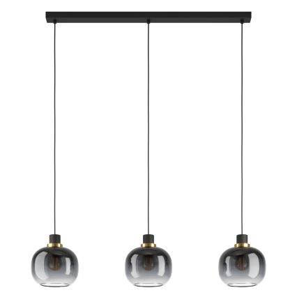 Eglo - Lámpara colgante 3xE27/40W/230V gris