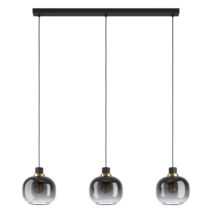 Eglo - Lámpara colgante 3xE27/40W/230V gris