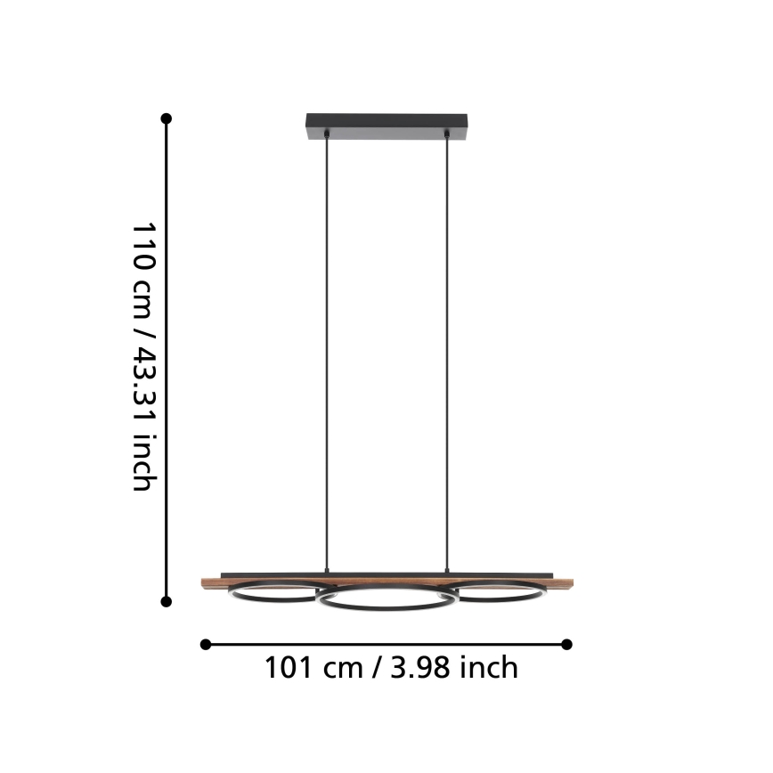 Eglo - Lámpara de araña LED regulable LED/40,5W/230V