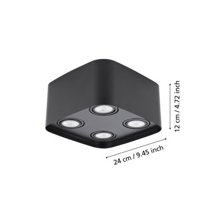 Eglo - Foco LED RGBW regulable 4xGU10/5W/230V ZigBee