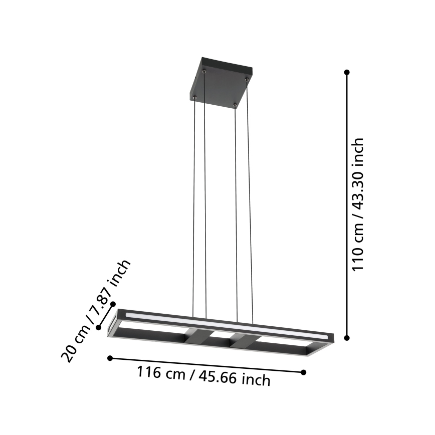 Eglo - Lámpara de araña LED regulable LED/21W/230V 2700-6500K