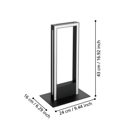 Eglo - Lámpara de mesa LED regulable LED/16W/230V 2700-6500K