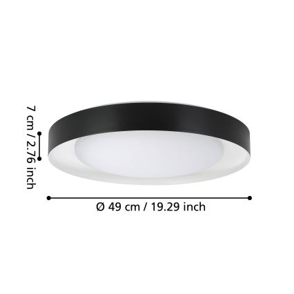 Eglo - Plafón LED regulable LED/24W/230V 3000-6500K + mando a distancia