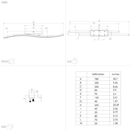 Eglo - Plafón LED LED/21,5W/230V