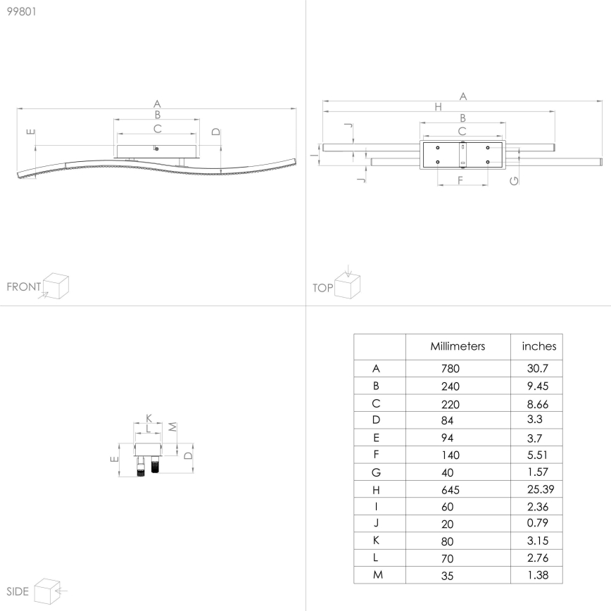 Eglo - Plafón LED LED/21,5W/230V
