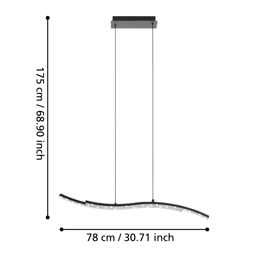 Eglo - Lámpara LED colgante LED/21,5W/230V