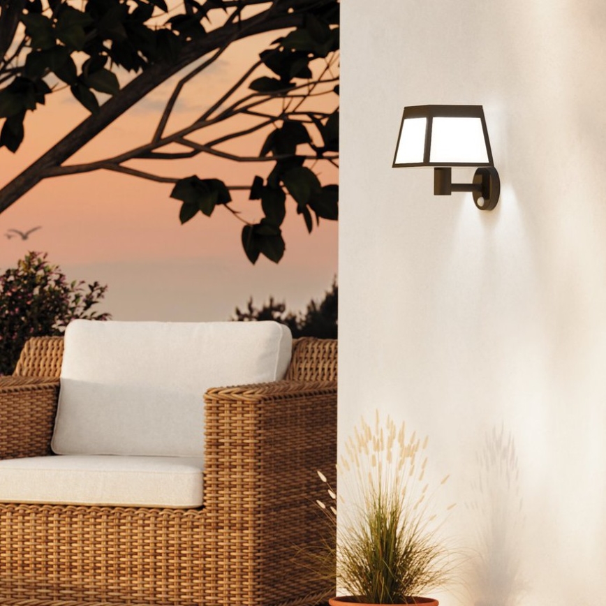 Eglo - Aplique LED solar con sensor LED/7,5W/3,7V IP44