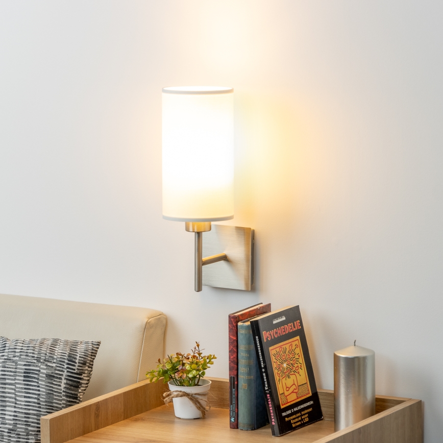 Eglo - Aplique LED TUNJA 1xE27/60W/230V cromo mate/blanco