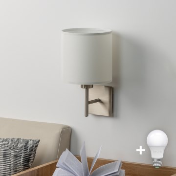 Eglo - Aplique LED TUNJA 1xE27/60W/230V cromo mate/blanco