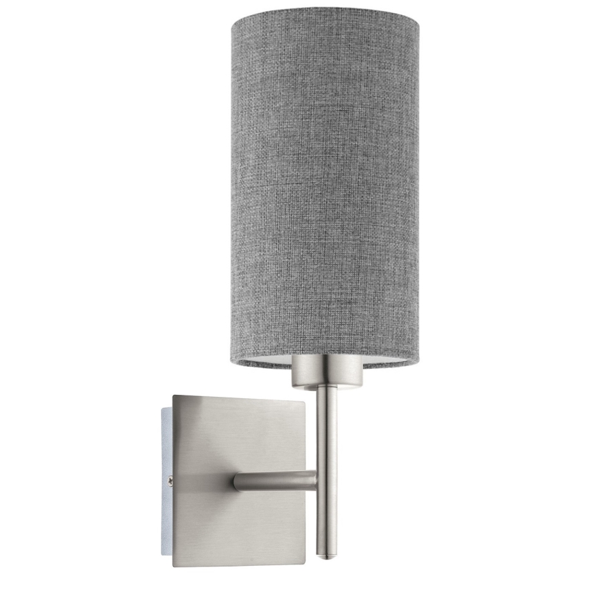 Eglo - Aplique LED TUNJA 1xE27/60W/230V cromo mate/gris