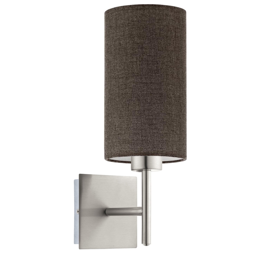 Eglo - Aplique LED TUNJA 1xE27/60W/230V cromo mate/marrón