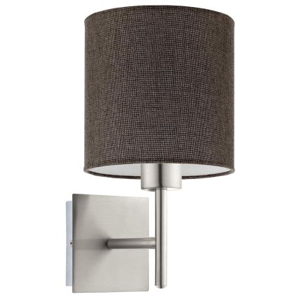 Eglo - Aplique LED TUNJA 1xE27/60W/230V cromo mate/marrón
