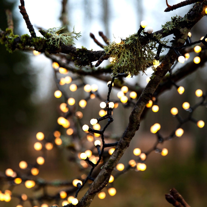 Eglo- Cadena de Navidad LED para exteriores 700xLED/1 función 19m IP44 blanco cálido