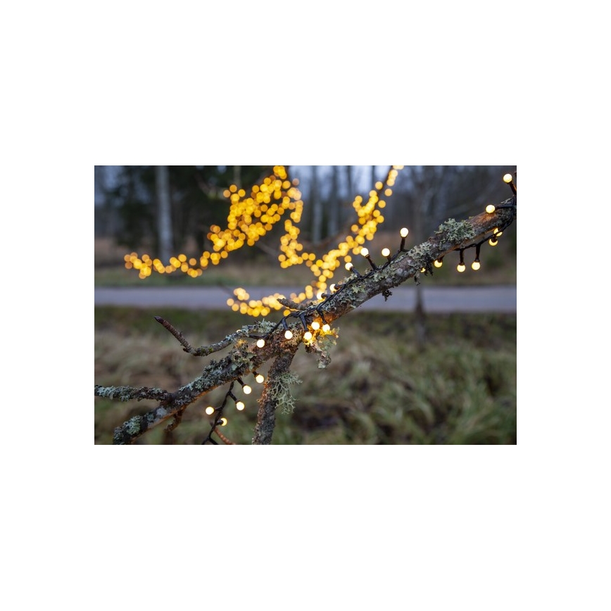 Eglo- Cadena de Navidad LED para exteriores 700xLED/1 función 19m IP44 blanco cálido