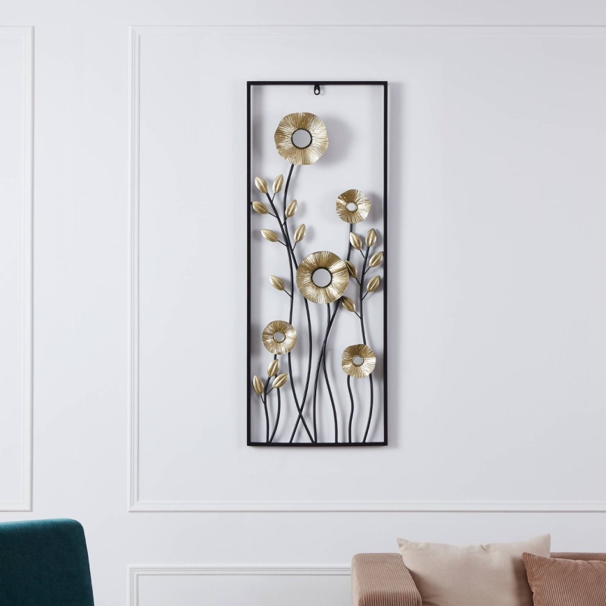 Eglo - Decoración de pared 100x38,5 cm negro/dorado