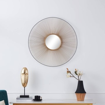 Eglo - Espejo de pared diá. 76 cm dorado/negro