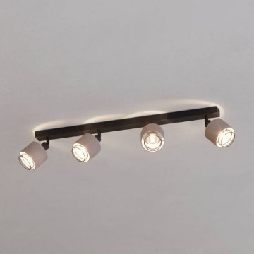 Eglo - Foco 4xE14/40W/230V negro/beige