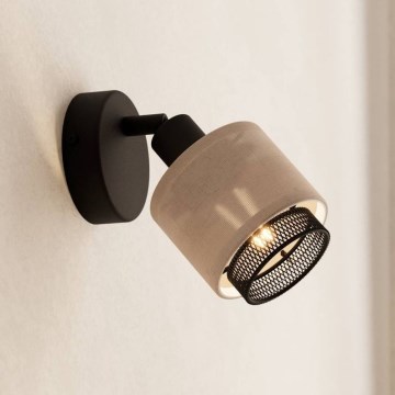 Eglo - Foco de pared 1xE14/40W/230V negro/beige