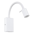 Eglo - Foco de pared LED con cargador USB 1xLED/3,5W/230V blanco