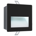 Eglo - Foco empotrable exterior LED LED/3,7W/230V IP65 negro