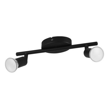 Eglo - Foco LED 2xGU10/2,8W/230V 3000K negro