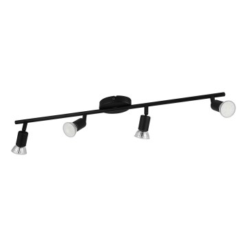 Eglo - Foco LED 4xGU10/2,8W/230V 3000K negro