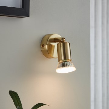 Eglo - Foco LED de pared 1xGU10/2,8W/230V 3000K dorado