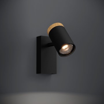 Eglo - Foco LED de pared 1xGU10/4,5W/230V 3000K negro/marrón