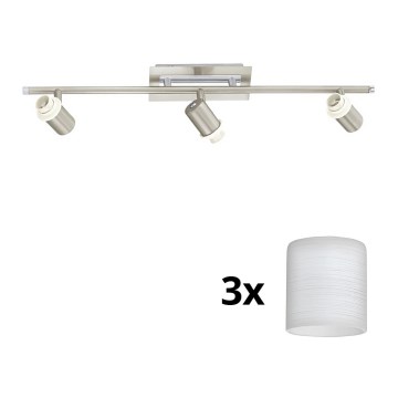 Eglo - Foco LED MY CHOICE 3xE14/40W/230V cromo mate/blanco