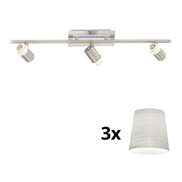 Eglo - Foco LED MY CHOICE 3xE14/40W/230V cromo mate/color crema