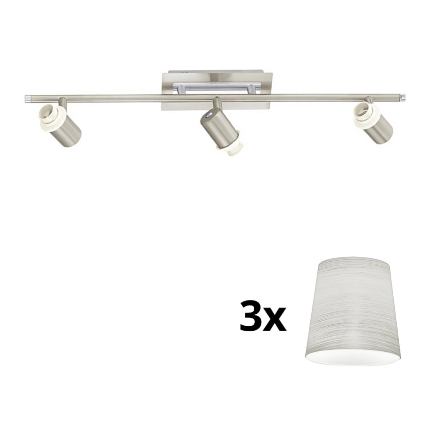 Eglo - Foco LED MY CHOICE 3xE14/40W/230V cromo mate/color crema