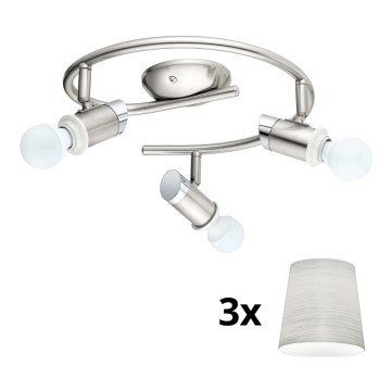 Eglo - Foco LED MY CHOICE 3xE14/4W/230V  cromo mate/color crema