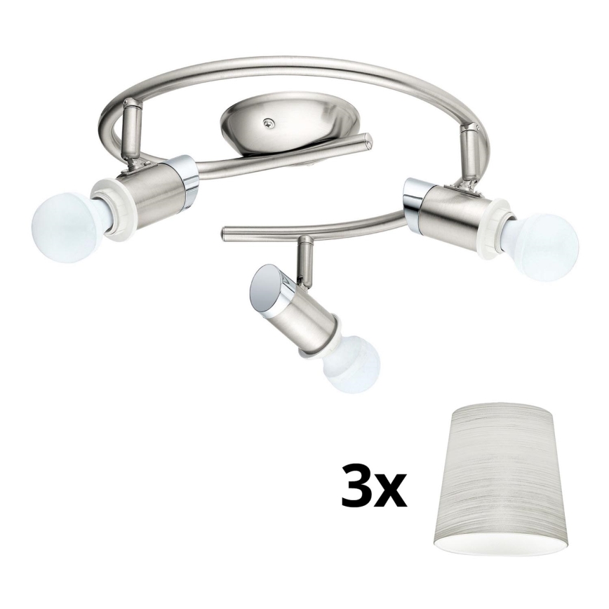 Eglo - Foco LED MY CHOICE 3xE14/4W/230V  cromo mate/color crema