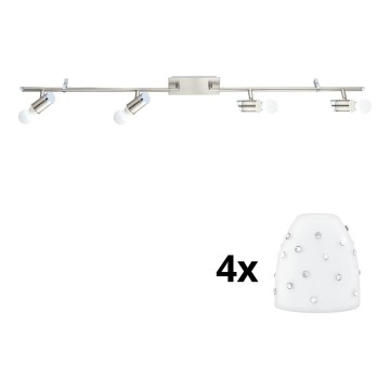 Eglo - Foco LED MY CHOICE 4xE14/4W/230V  cromo mate/blanco