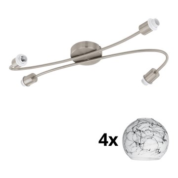 Eglo - Foco LED MY CHOICE 4xE14/4W/230V cromo mate/blanco/negro