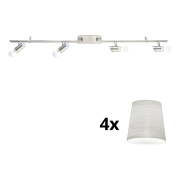 Eglo - Foco LED MY CHOICE 4xE14/4W/230V cromo mate/color crema