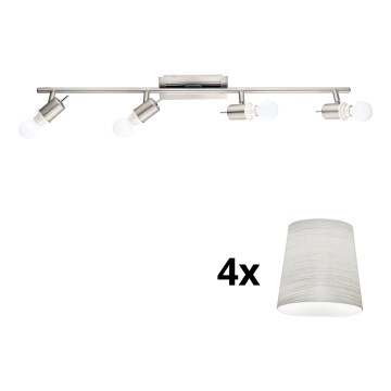 Eglo - Foco LED MY CHOICE 4xE14/4W/230V cromo mate/color crema